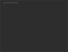 Tablet Screenshot of parseinfo.com